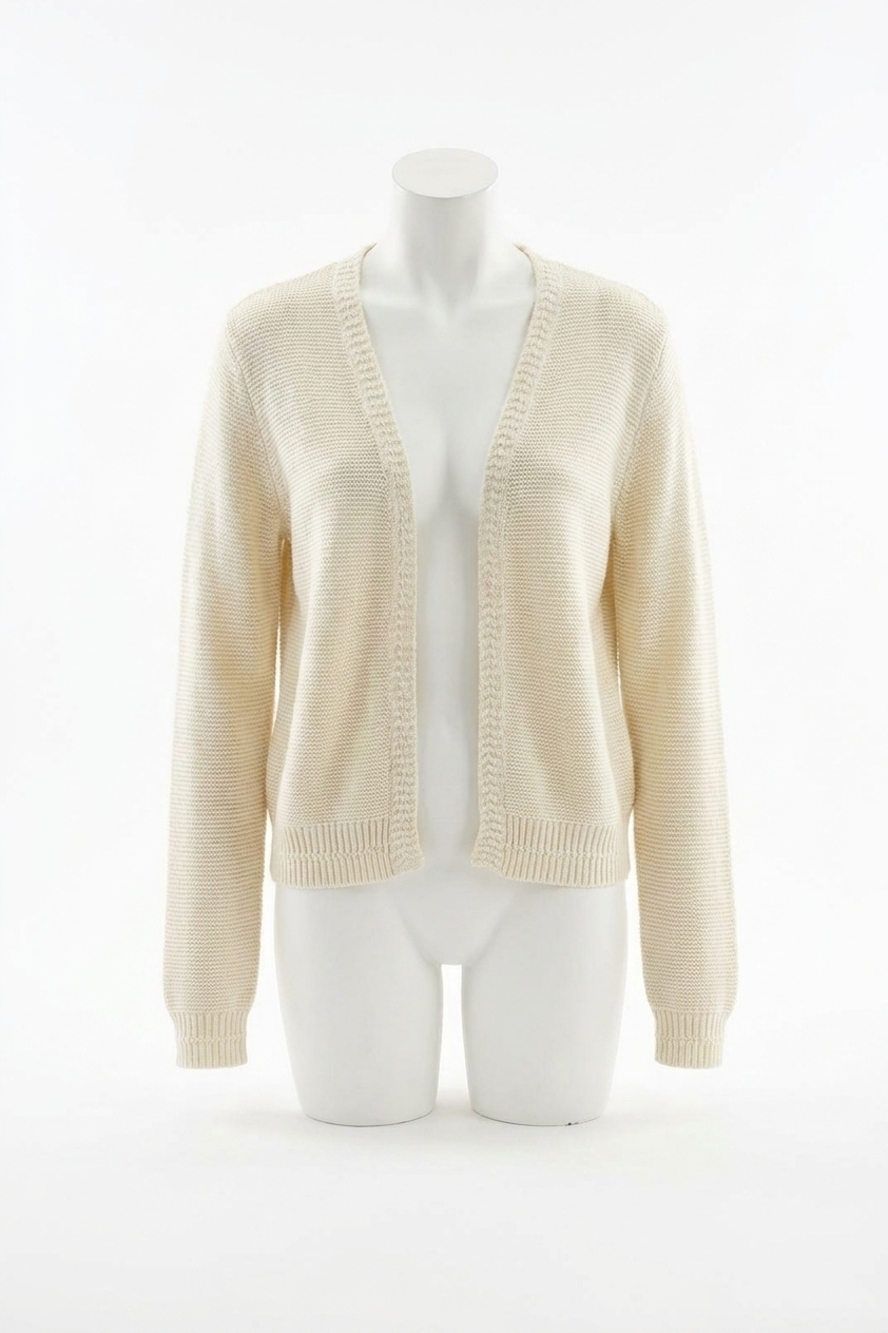 NEW CURRENT AIR micro sequined cardigan set in ivory sparkle